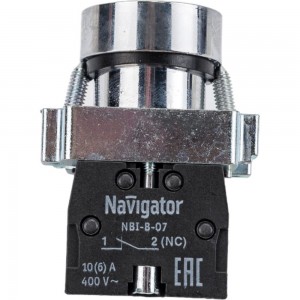 Кнопка Navigator NBI-B-08-R красная, d22мм, NC 82819