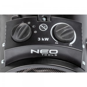 Электронагреватель NEO Tools мощностью 3 кВт, регулируемые настройки, IPX4 90-068