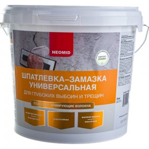 Шпатлевка для выбоин и трещин Neomid 5 кг ЭЭ Н-Шпат-трещ/5