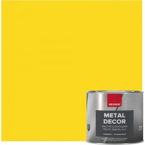 Быстросохнущая грунт-эмаль 3в1 Neomid желтый RAL 1018 2.7 кг Н-FdCoat-2,7/жел