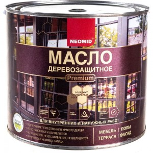 Деревозащитное масло Neomid Premium 2 л Н-маслоPrem-2/бцв
