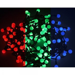 Гирлянда Neon-Night Мультишарики d=23мм, 10м, черный ПВХ, 80LED RGB 303-519