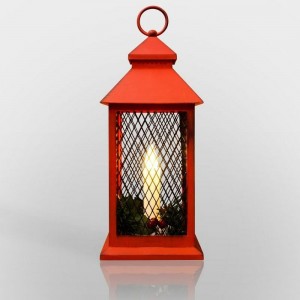 Декоративный фонарь со свечкой и хвойными веточками Neon-Night 513-041