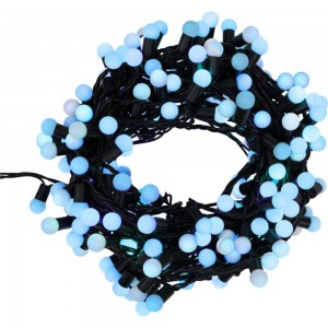 Гирлянда Neon-Night Мультишарики, диаметр 17,5 мм, 20м, 200 LED, Синие, черный ПВХ 303-503