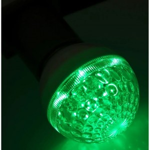 Светодиодная лампа-шар для украшения NEON-NIGHT диаметр 50 мм, цоколь е27, 10 LED, 1 Вт зеленая 405-614