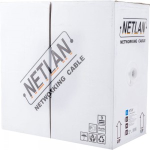 Кабель NETLAN F/UTP 4 пары, категория 5e, внутренний, PVC, серый, 305м EC-UF004-5E-PVC-GY