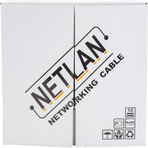 Кабель NETLAN U/UTP 4 пары, категория 5e, внутренний, PVC, серый, 305м CCA-UU004-5E-PVC-GY