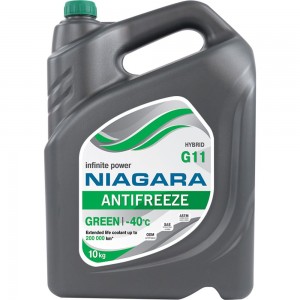 Охлаждающая жидкость NIAGARA Антифриз G11, зеленый, 10 кг 1001002012