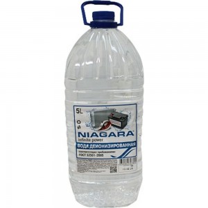 Вода деионизированная в бутылке ПЭТ 5 л Ниагара NIAGARA 1027000010