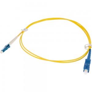 Переходной волоконно-оптический шнур NIKOMAX желтый, 1м NMF-PC1S2C2-SCU-LCU-001