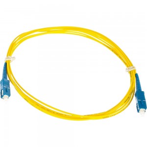 Соединительный волоконно-оптический шнур NIKOMAX желтый, 3м NMF-PC1S2C2-SCU-SCU-003