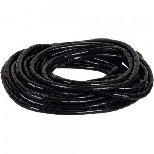 Спиральная лента для организации и защиты кабельных пучков NIKOMAX черная, 10м NMC-SWB12-010-BK