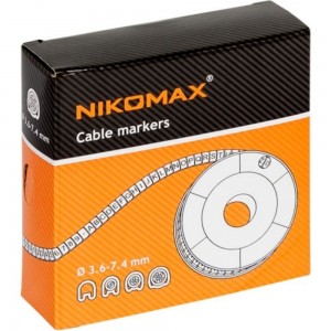 Кабельный маркер NIKOMAX, цифра 1, желтый, 500шт. NMC-CMR-1-YL-500