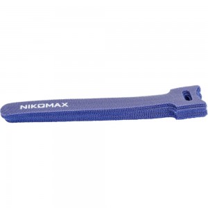 Стяжка-липучка NIKOMAX с мягкой пряжкой, 150x12 мм, синяя, 10 шт. NMC-CTV150-12-SB-BL-10