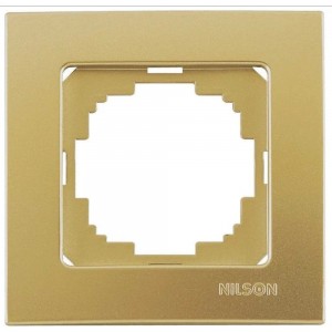 Рамка NILSON одноместная золото Touran metallic 24150091