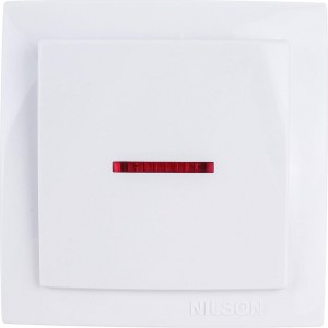 Выключатель NILSON 1ОП с подсветкой белый Themis naturel 26111002