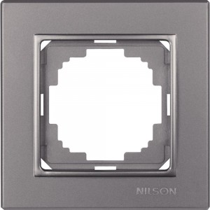 Рамка NILSON одноместная антрацит Alegra metallic 25160091