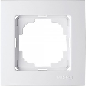 Рамка NILSON одноместная белая Touran naturel 24110091
