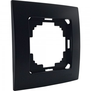 1-местная рамка Nilson TOURAN metallic, матовый черный, 24380091