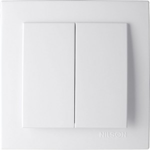 2-клавишный выключатель Nilson СУ, TOURAN-ALEGRA-THOR, белый 24111003