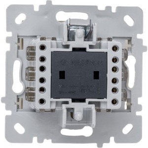 2-клавишный механизм выключателя Nilson СУ проходной, moda-advantage кремовый, 20122409