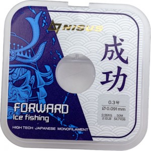 Леска Nisus FORWARD ICE FISHING N-FIF-0.091-50, 0.091мм/50м, нейлон прозрачный 294947