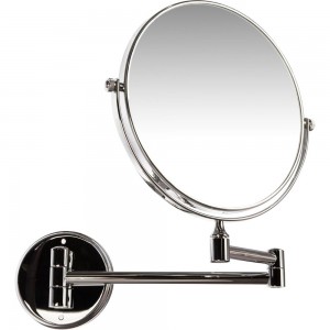 Зеркало для ванной Nofer Reflex с увеличением Х5, Ø 200 мм, латунь, глянец 08009.2.B