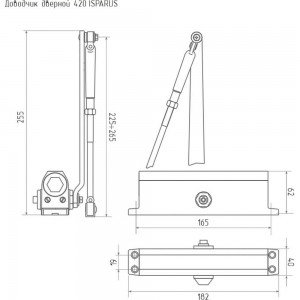 Дверной доводчик НОРА-М Isparus 420 морозостойкий, для дверей от 40 до 90 кг, коричневый 18722