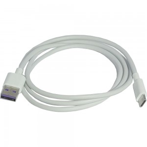Зарядный универсальный дата-кабель USB-TYPE C Nord-Yada TPE 5А, 1м белый 908965