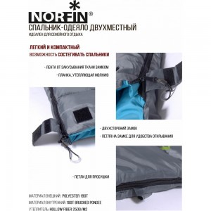 Спальный мешок-одеяло Norfin ALPINE COMFORT 250 L NFL-30236