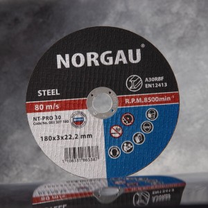 Диск отрезной 180X3X22.2 мм по стали NORGAU 083307180