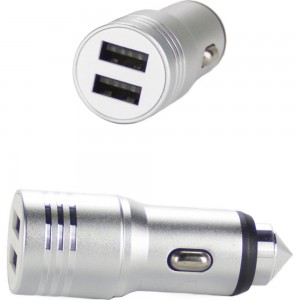 Зарядное устройство Nova Bright 2 USB-порта, 2100мА + кабель для зарядки и синхронизации Lightning, micro-USB, Type-C, 3в1 46914