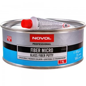 Шпатлевка Novol FIBER MICRO с коротким стекловолокном 1 кг X6126448