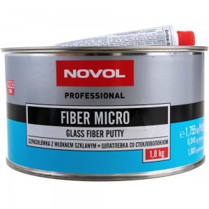 Шпатлевка Novol FIBER MICRO с коротким стекловолокном 1.8 кг X6125838