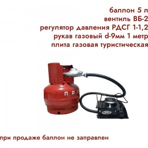 Газовая туристическая плита НЗГА ПГТ-1 Б с РДСГ 1-1.2 и ВБ-2 00000000526