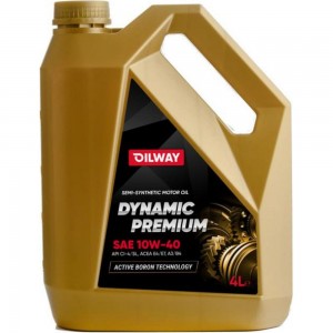 Моторное полусинтетическое масло OILWAY Dynamic Premium 10W-40, API CI-4/SL, 4 л 4670030170675