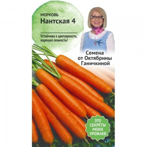 Семена ОКТЯБРИНА ГАНИЧКИНА Морковь Нантская 4 2 г 119193