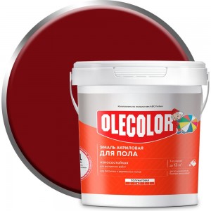 Акриловая эмаль для полов OLECOLOR красно-коричневый, 1 кг 4300004563