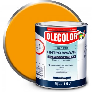 Эмаль OLECOLOR НЦ-132П желтый, 1.7 кг 4100000055