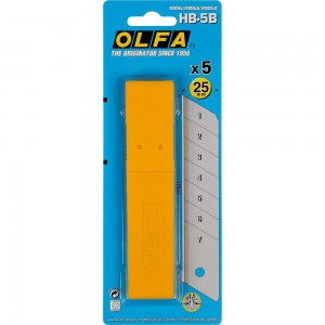 Лезвие сегментированное (25х126х0.7 мм; 5 шт.) OLFA OL-HB-5B