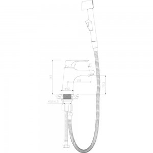 Смеситель для раковины OLIVES EVORA 33120EV с гигиеническим душем