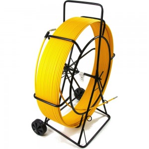 Протяжка для кабеля мини OlmiOn УЗК d=11 мм L=50 м на тележке, желтый СП-Т1-11/50