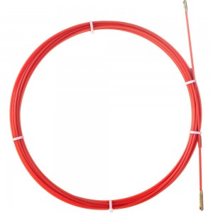 Протяжка для кабеля мини OlmiOn УЗК d=3,5 мм L=10 м в бухте, красный СП-Б-3,5/10