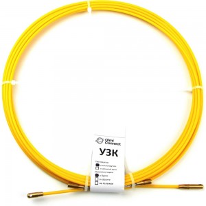 Протяжка для кабеля OlmiOn УЗК, мини, d=4,5 мм, L=100 м, в бухте, желтый СП-Б-4,5/100