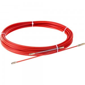 Протяжка для кабеля мини OlmiOn УЗК d=3,5 мм L=30 м в бухте, красный СП-Б-3,5/30