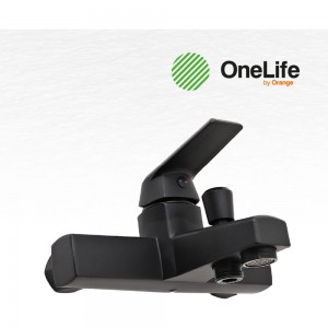 Полимерный смеситель для ванны и душа OneLife без душевого набора, цвет чёрный P02-100b