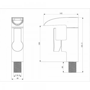 Полимерный смеситель для раковины OneLife хром P08-921cr