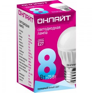 Лампа ОНЛАЙТ OLL-G45-8-230-4K-E27 71627