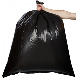 Мешки для мусора черные (50 шт; 240 л; 50 мкм; ПВД; 90х140 см) ООО Комус 728842