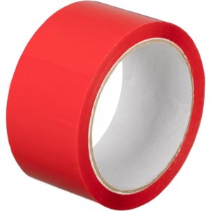 Упаковочная клейкая лента ООО Комус 48 мм х 55 м х 43 мкм, красная 455017